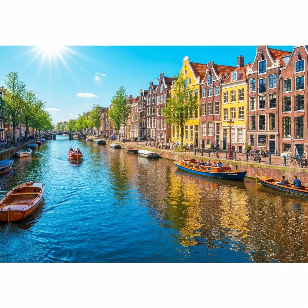 Canais tradicionais de Amsterdam